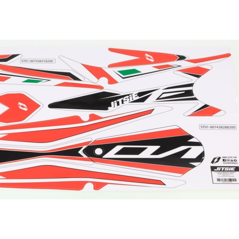 Autocollant garde boue AV/AR JITSIE BETA 2016 evo