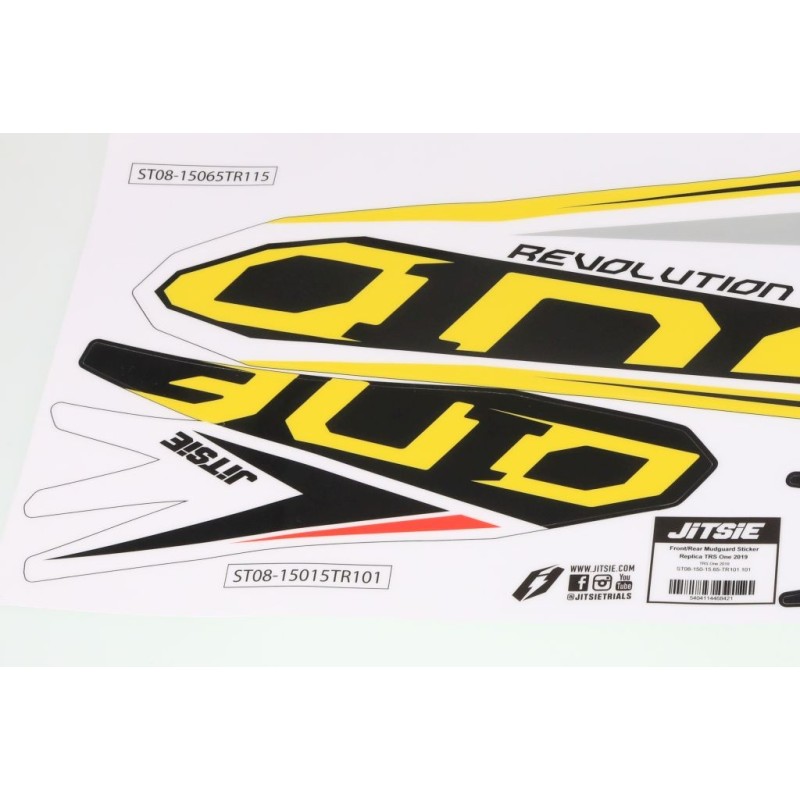 Autocollant garde boue AV/AR JITSIE TRS 2019 One