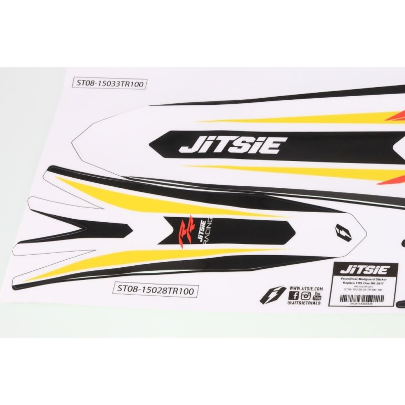 Autocollant garde boue AV/AR JITSIE TRS 2017 One Raga