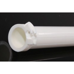 Tube poignée gaz DOMINO seul tirage court blanc