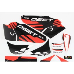 Kit autocollants OSET 2017 12.5 eco rouge