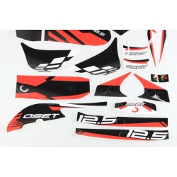 Kit autocollants OSET 2017 12.5 eco rouge