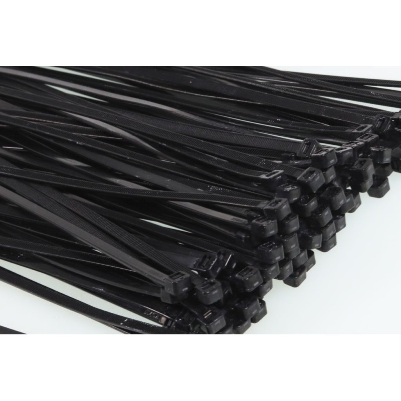 Assortiments de 100 colliers serre-câbles noir 28cm