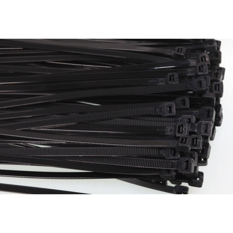 Assortiments de 100 colliers serre-câbles noir 38cm
