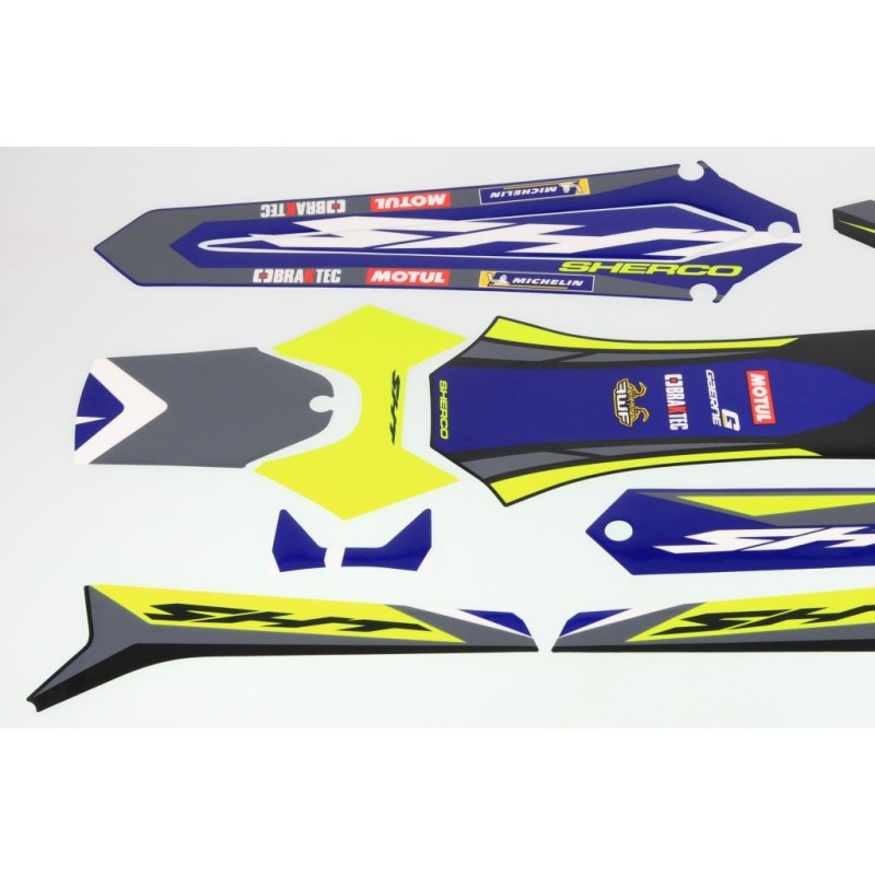 Kit autocollant SHERCO 2022 Factory partie plastique