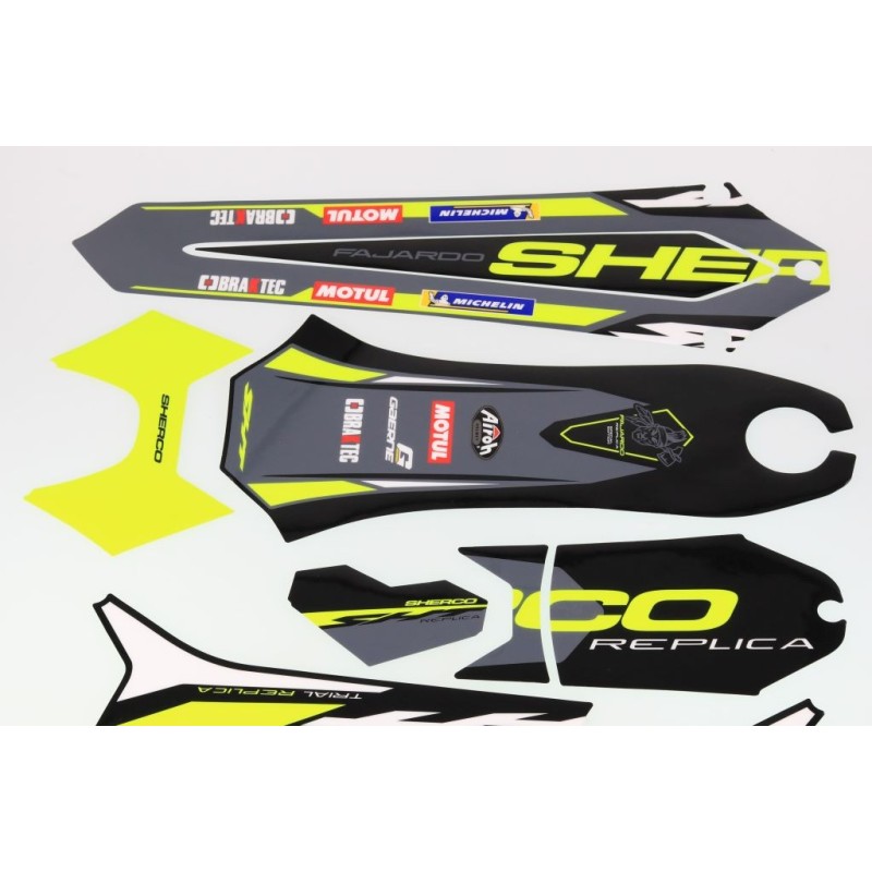 Kit autocollant SHERCO 2022 Fajardo partie plastique