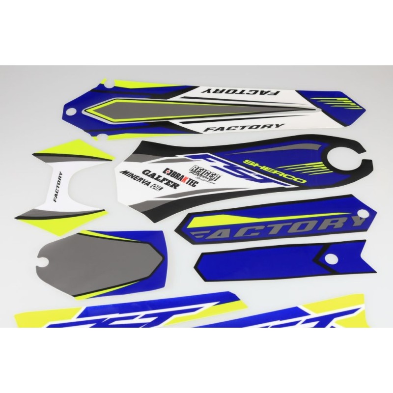 Kit autocollant SHERCO 2019 factory partie plastique