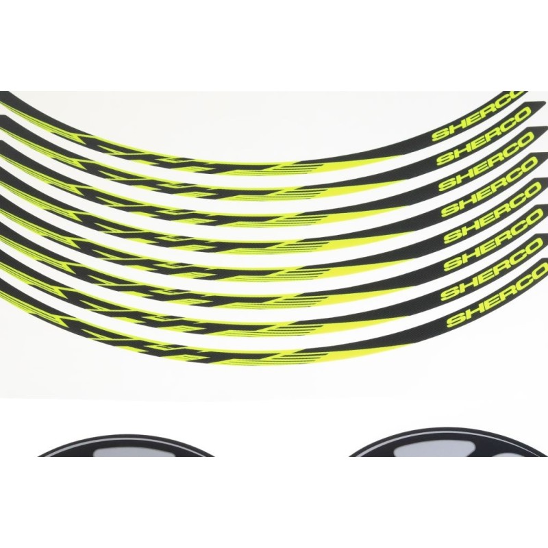 Kit autocollant cerceau de roue SHERCO 2021 la paire