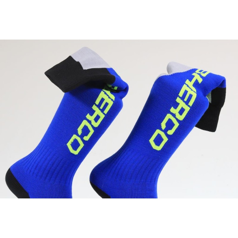 Chaussettes SHERCO 2022 longue bleu/jaune fluo