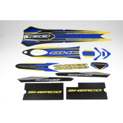 Kit deco SHERCO 2001-2005 complet bleu/noir/jaune