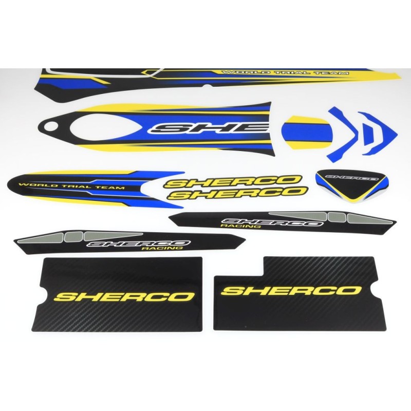 Kit deco SHERCO 2001-2005 complet bleu/noir/jaune
