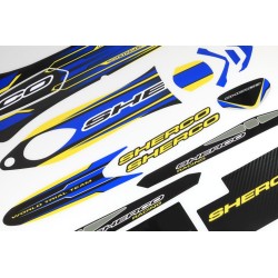 Kit deco SHERCO 2001-2005 complet bleu/noir/jaune