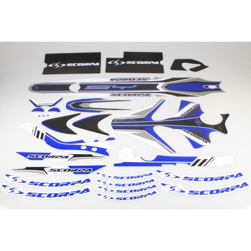 Kit deco SCORPA 2001-2009 SY bleu/noir complet