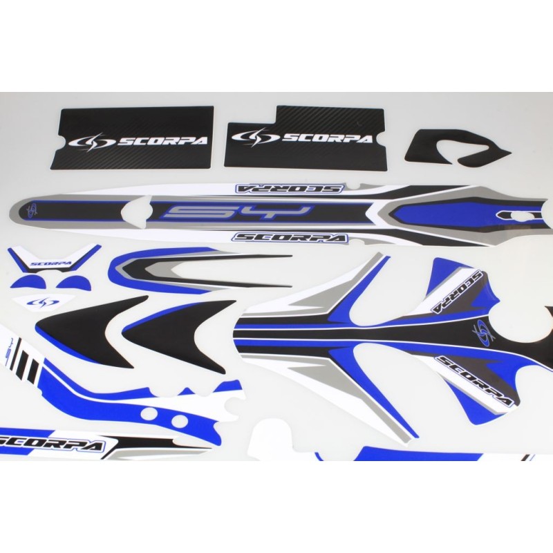 Kit deco SCORPA 2001-2009 SY bleu/noir complet