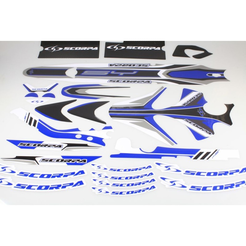 Kit deco SCORPA 2001-2009 SY bleu/noir complet