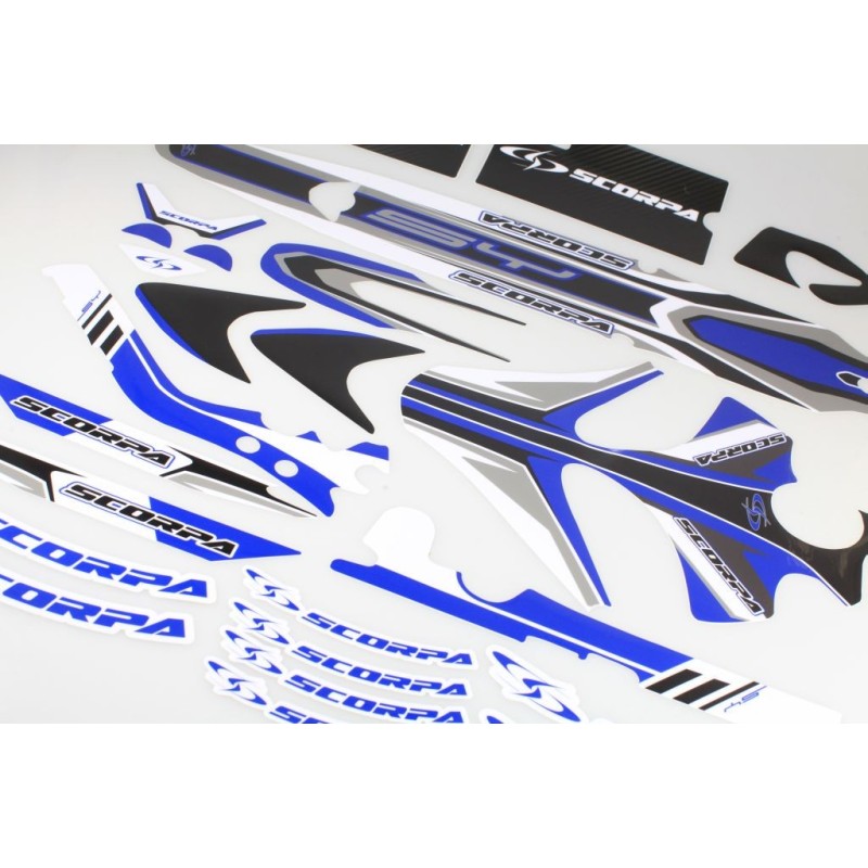 Kit deco SCORPA 2001-2009 SY bleu/noir complet