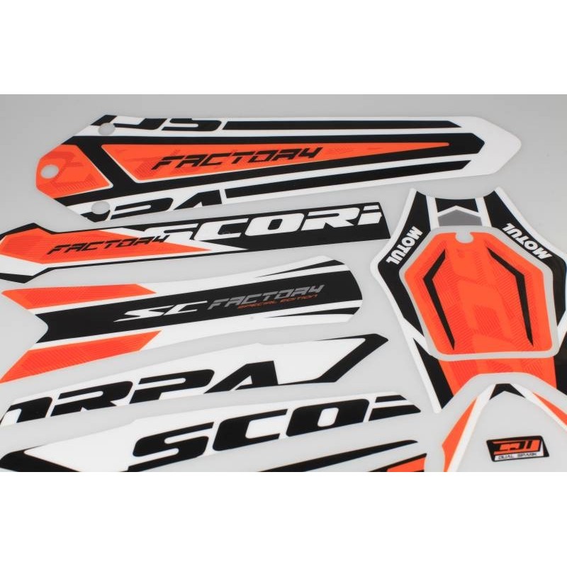 Kit autocollant SCORPA 2018 factory partie plastique