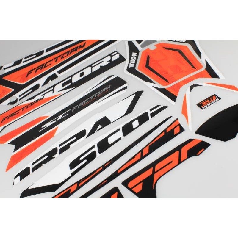 Kit autocollant SCORPA 2018 factory partie plastique