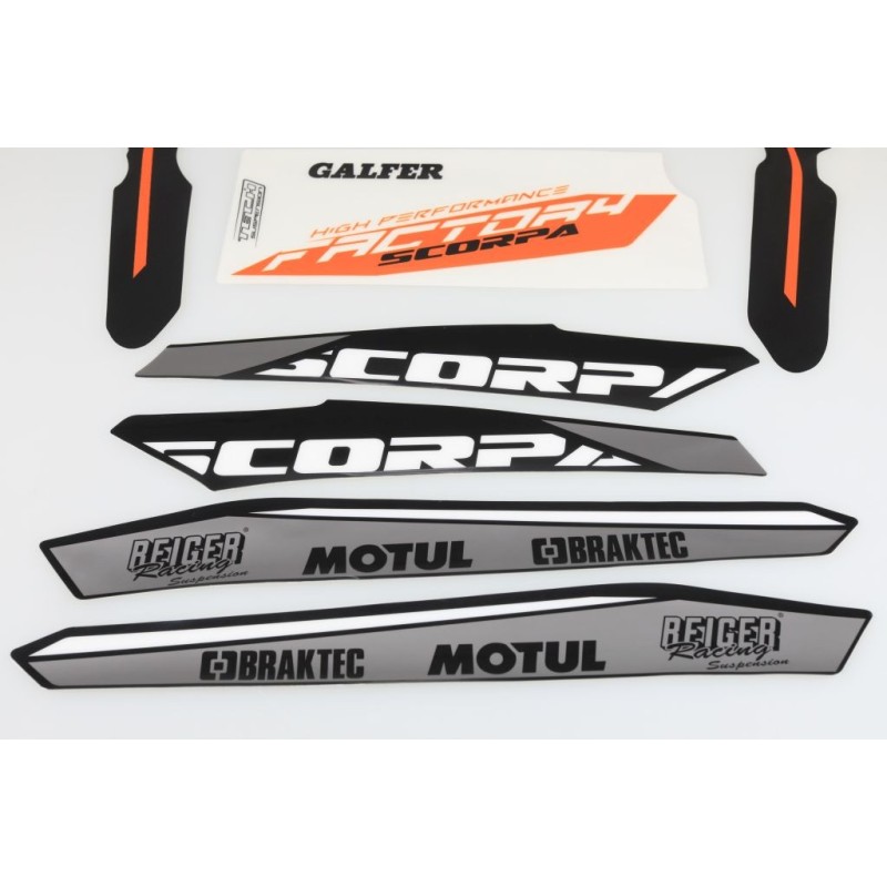 Kit autocollant SCORPA 2019 factory partie cycle