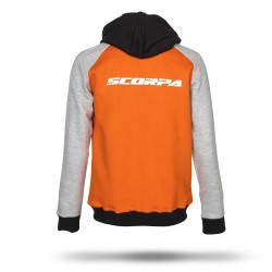 Gilet zippé à capuche SCORPA Team orange/gris