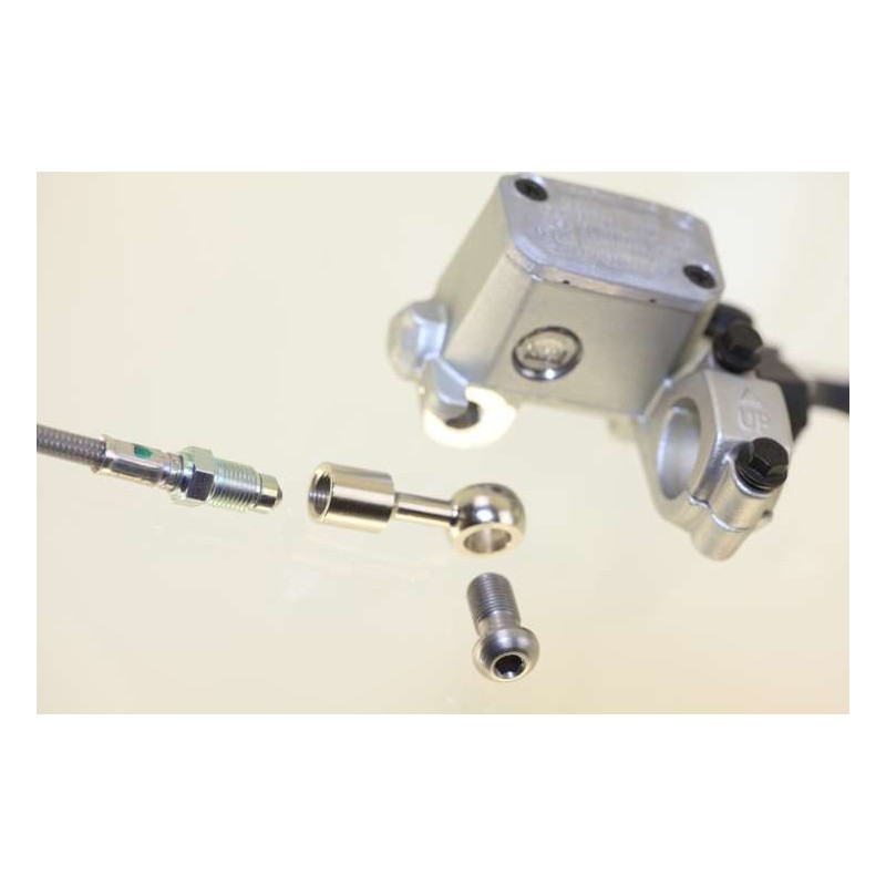 Adaptateur fixation durite/maitre cylindre BREMBO acier