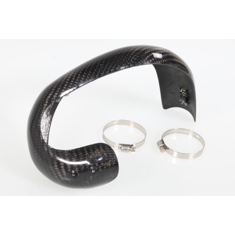 Protection coude échappement carbone SKC VERTIGO Nitro RSR et Titanium version integrale