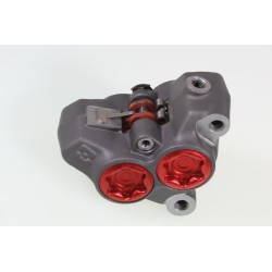 Etrier frein AV BRAKTEC Evo 4 pistons noir/rouge