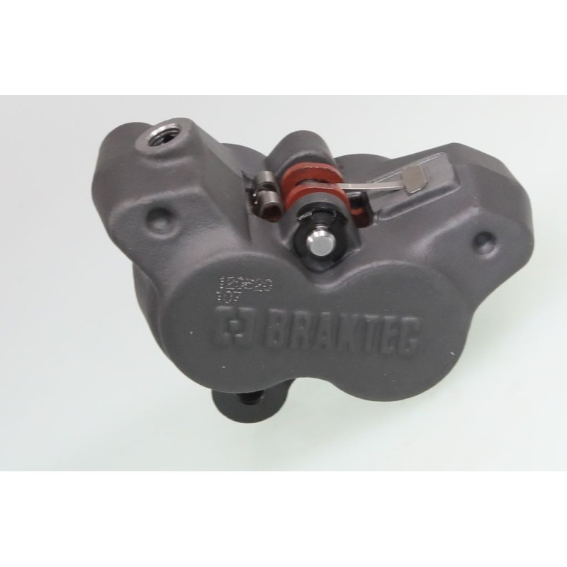 Etrier frein AV BRAKTEC Evo 4 pistons noir/rouge