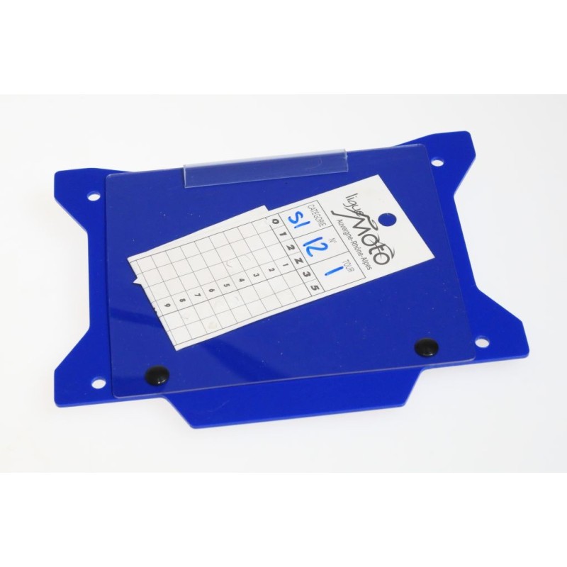 Plaque numero TB bleu avec fenêtre