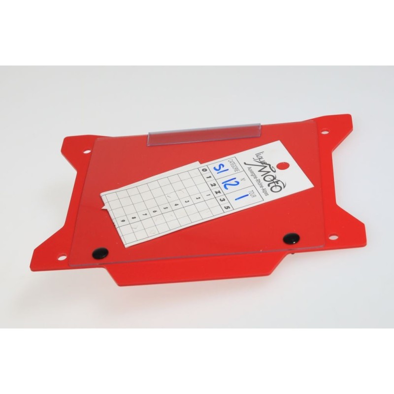 Plaque numero TB rouge avec fenêtre