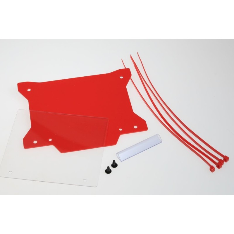 Plaque numero TB rouge avec fenêtre