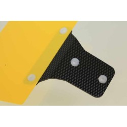 Support plaque immatriculation TB universel plastique jaune