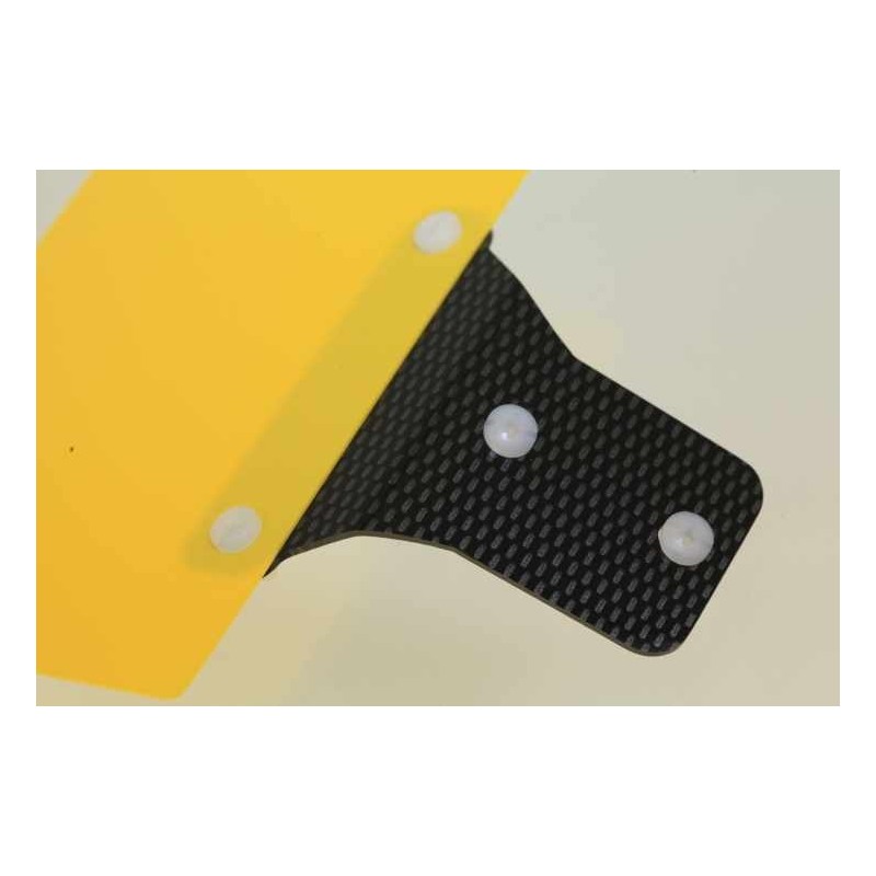 Support plaque immatriculation TB universel plastique jaune
