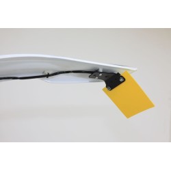 Support plaque immatriculation TB universel plastique jaune