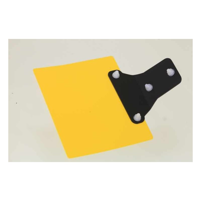 Support plaque immatriculation TB universel plastique jaune