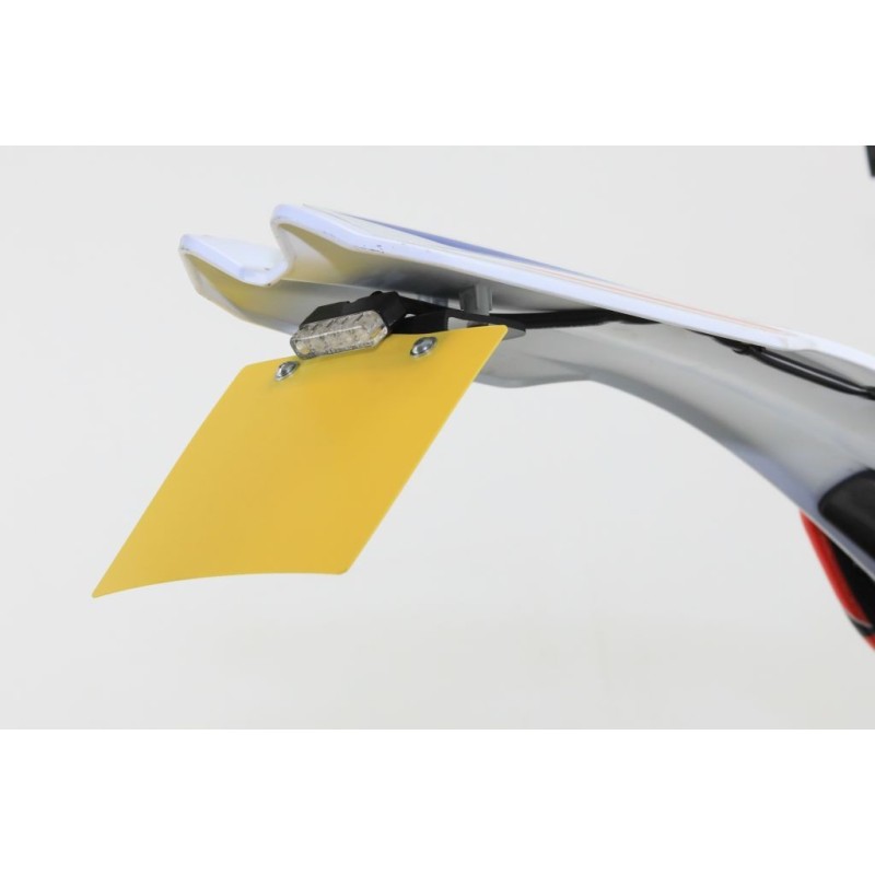 Support plaque immatriculation TB universel plastique jaune