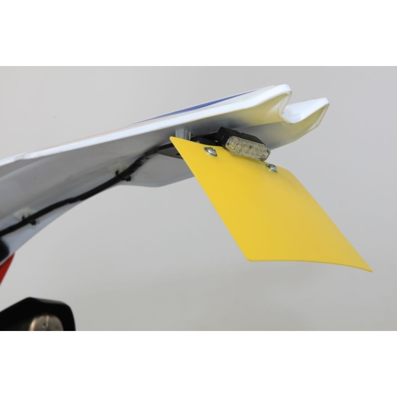 Support plaque immatriculation TB universel plastique jaune