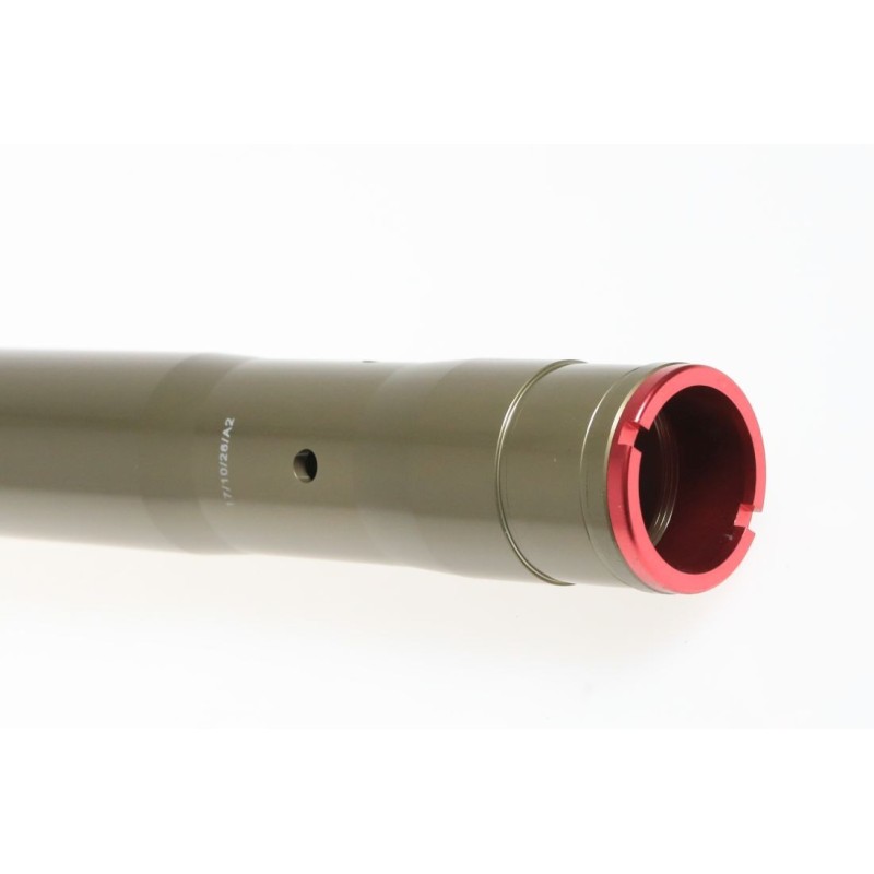 Tube fourche TECH alu droit titane avec logo