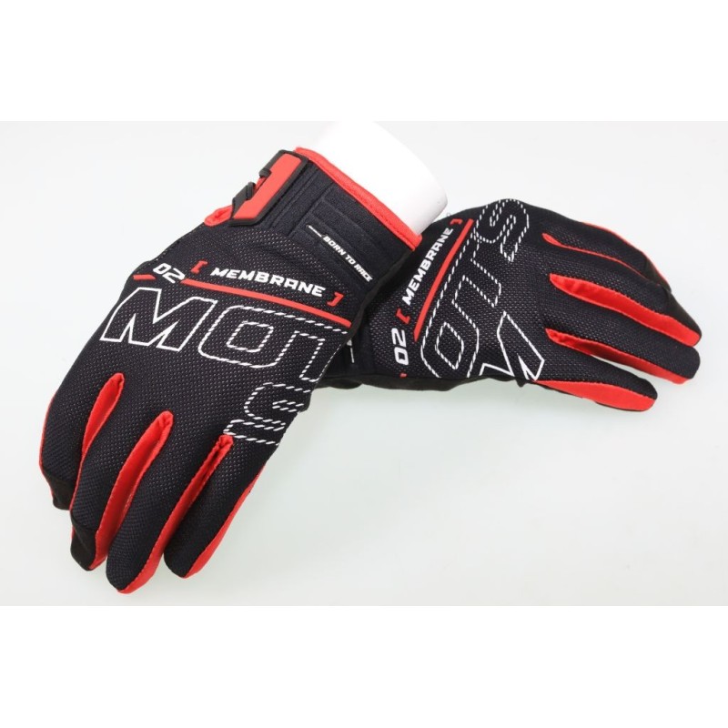 Gants MOTS Membrane2 noir/rouge