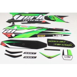 Kit autocollant VERTIGO 2018 titanium partie plastique