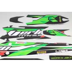 Kit autocollant VERTIGO 2018 titanium partie plastique