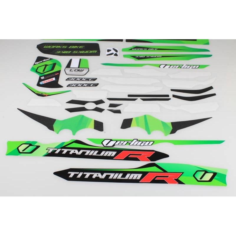 Kit autocollant VERTIGO 2018 titanium partie cycle