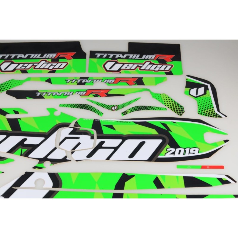 Kit autocollant VERTIGO 2019 titane complet