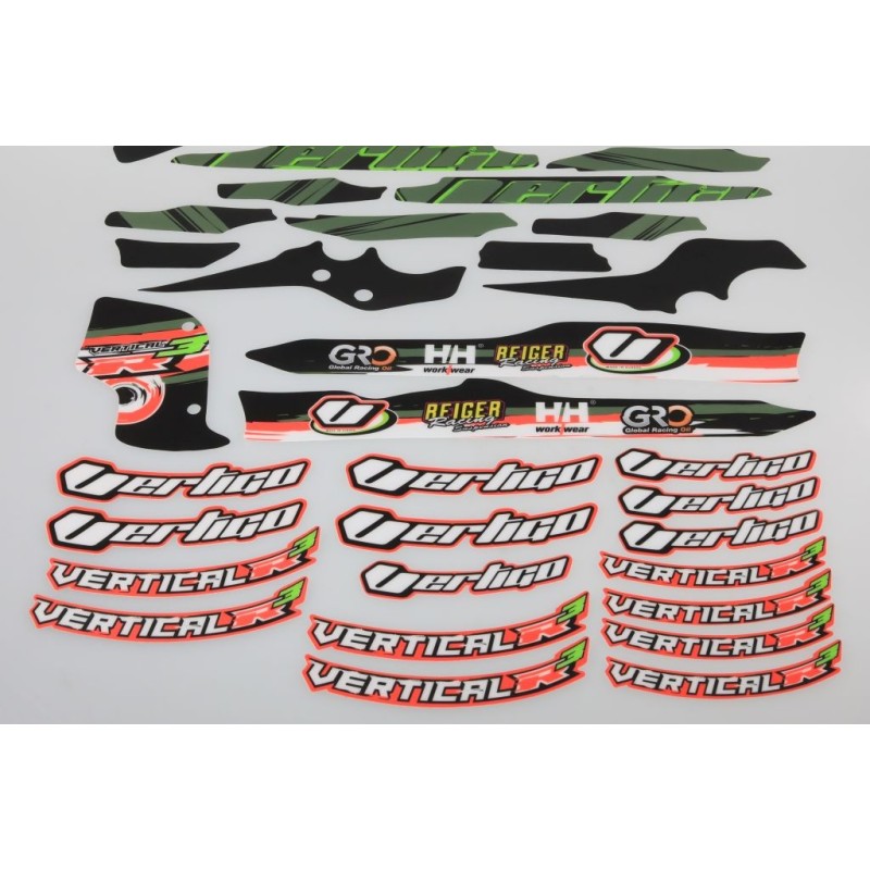 Kit autocollant VERTIGO 2021 R3 partie cycle