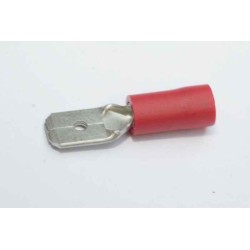 Cosse plate male isolée 6.3mm